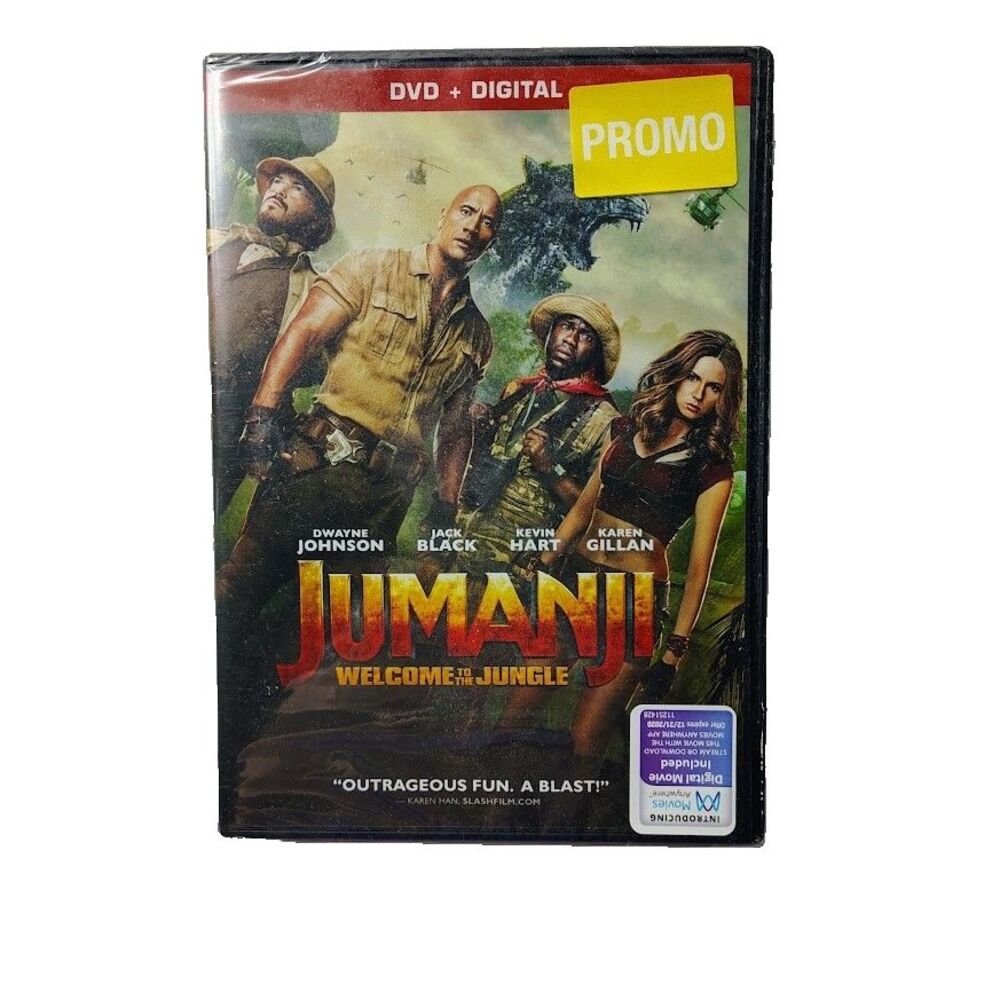 Jumanji Welcome to the Jungle DVD + Digital  Promo NEW Sealed 2018